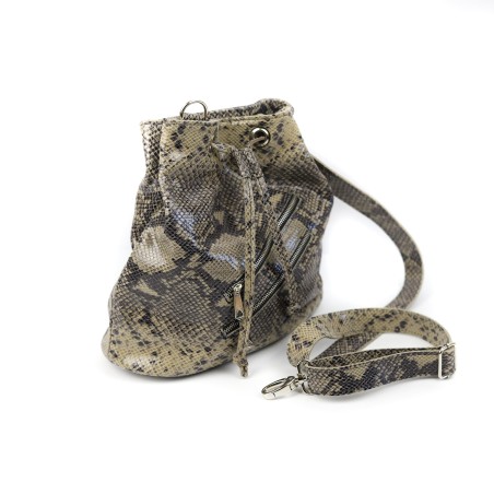 Sack bag with a snake print